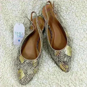 Time and Tru Women's Slingback Flats
